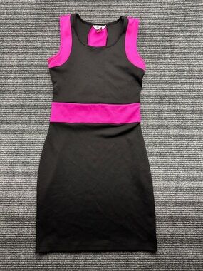 Candie's Black and Hot Pink Sleeveless Sheath Dress